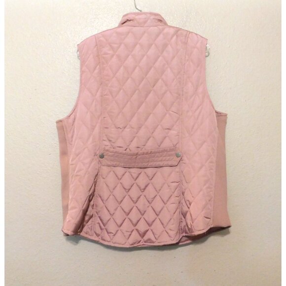 Westport Puffer Vest Womans 2X Pink Mauve Quilted Lined Zipper Stretch Pockets - Picture 5 of 8